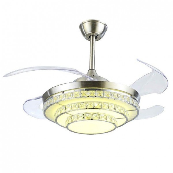 Led Ceiling Fan With Foldable Blades 9304, Retractable Ceiling Fan