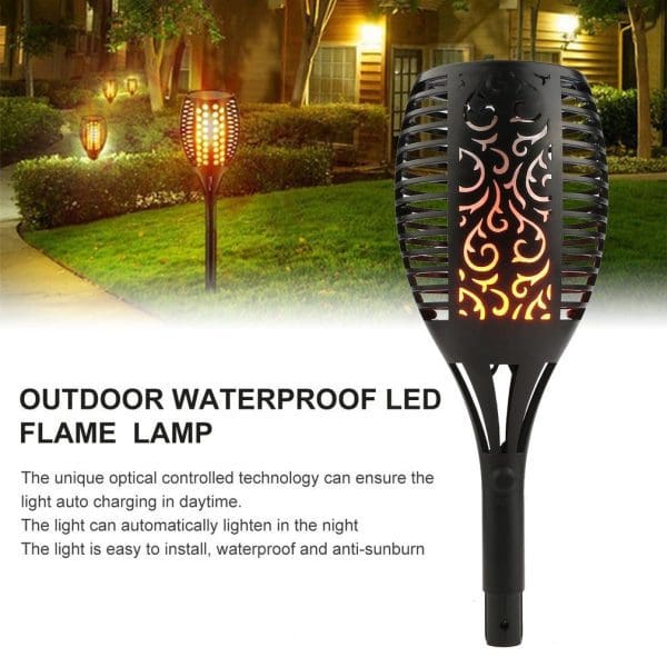 Outdoor Waterproof Led Solar Flame Lamp - Hello Today - Image 3