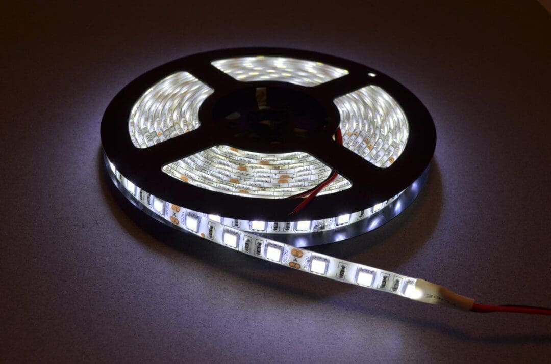5m LED Strip Lights – Adhesive Backing, Cold White, Includes Power Supply