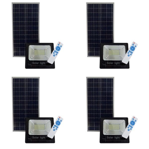 Set of 4: 120w- Solar Led Flood Light