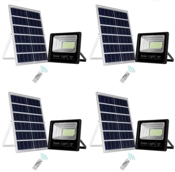 Set of 5: 100w- Solar Led Flood Light (Teempeest- High Quality)