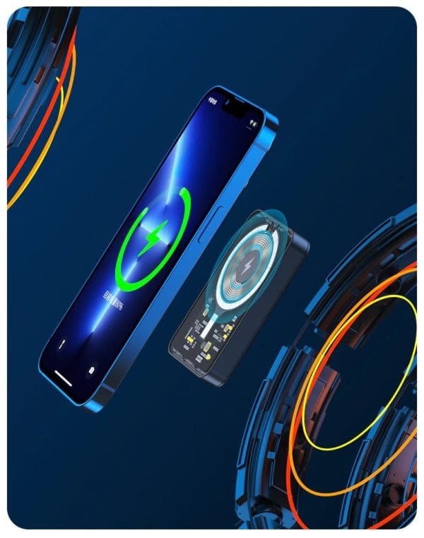 15000mah Power Bank Transparent Magnetic Wireless Charging - Image 2
