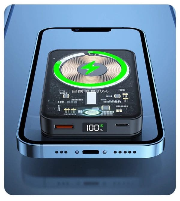 15000mah Power Bank Transparent Magnetic Wireless Charging - Image 3
