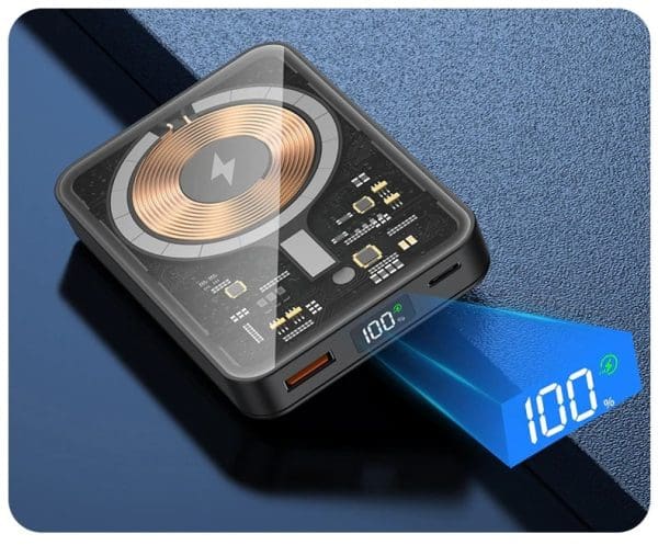 15000mah Power Bank Transparent Magnetic Wireless Charging - Image 8