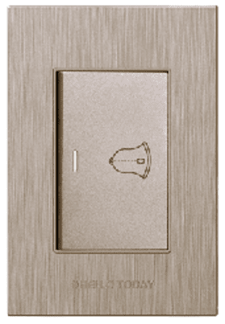 Image of DOORBELL SWITCH BRONZE DESIGN 4X2 - HELLO TODAY