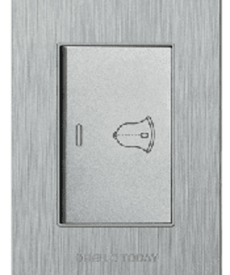 Doorbell Switch Titanium Design 4x2 - Hello Today