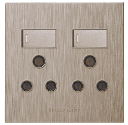 Image of 4x4 DOUBLE SOCKET BRONZE DESIGN - HELLO TODAY