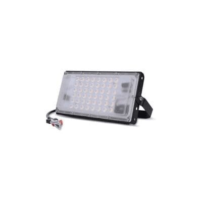 Flood Light Led Lens- 50w 12v Dc With Clamps for Battery