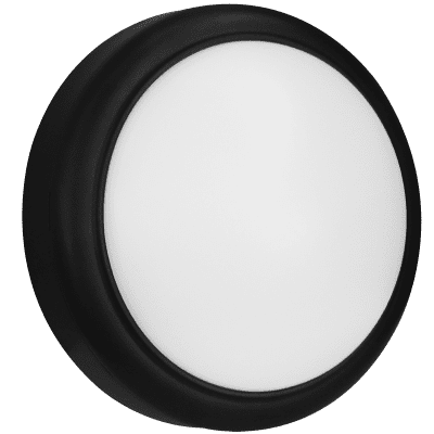 MESMERIZE 25W BRUTUS ROUND BULKHEAD LIGHT CCT – BLACK