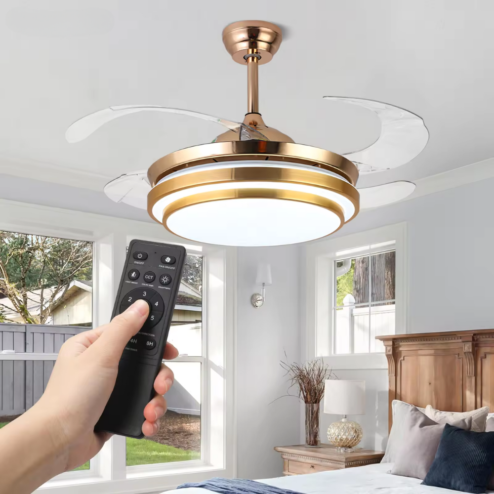 Image of Ceiling Fan Light with Foldable Blades - Fivestar FL090