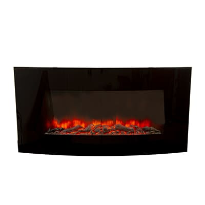 Image of Eurolux Fireplace Decorative Curved Glass Indoor with Coal 1800W 230V - RHE7C