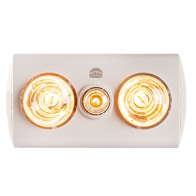 Radiant 3LT Ceiling Light/Heater/Extractor Fan White - RC165