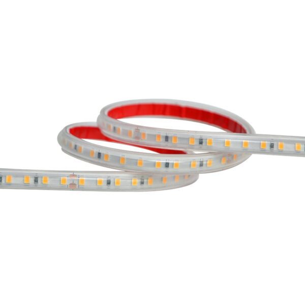 PIOLED 10W 230V IP65 Dyce Single Colour SMD Strip Light Warm White - 3000k - Per Meter