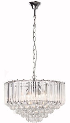 Eurolux Otis Acrylic Chandelier 415mm Chrome