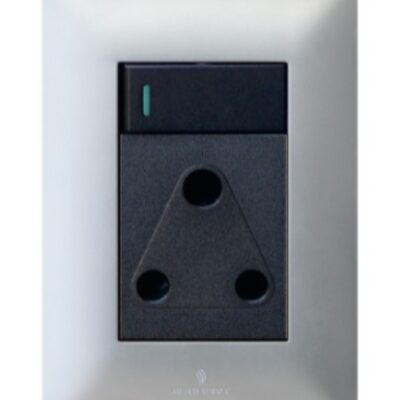 2x4 Single Socket Silver/black - Hello Today