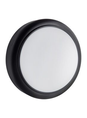 Eurolux Round Bulk Head 180mm  Black LED 1x15w - B279B
