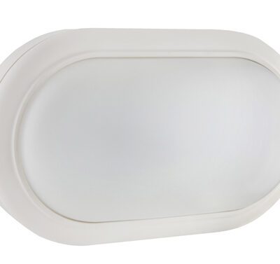 Eurolux Oval Bulk Head 221mm White LED 1x15w - B281W