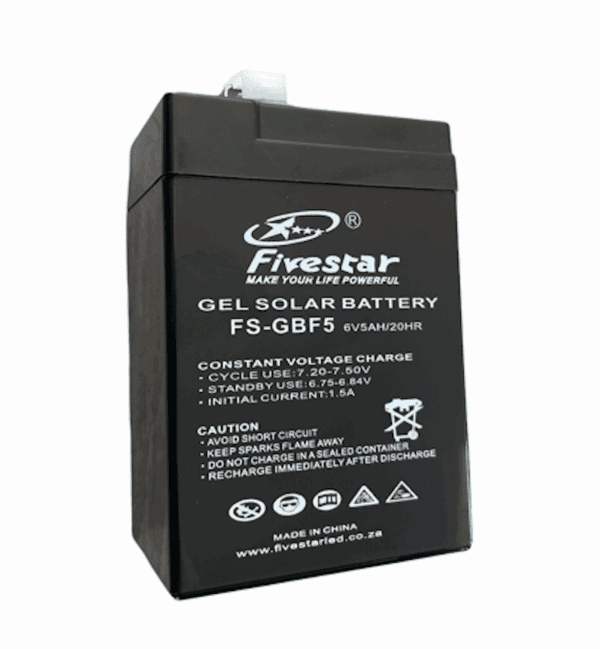 Fivestar 5AH 6V Gel Battery FS-GBN5