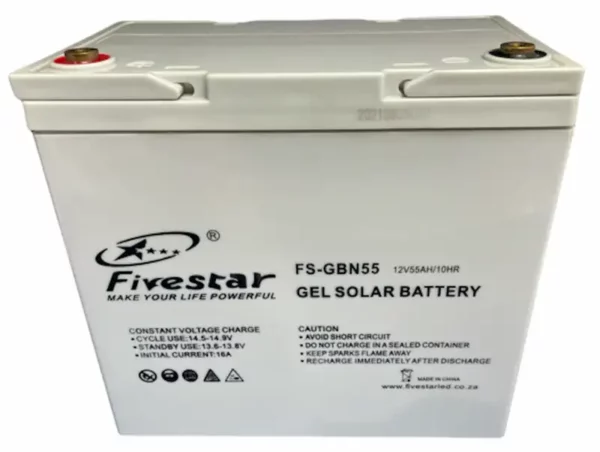 Fivestar 55AH 12V Gel Battery FS-GBN55