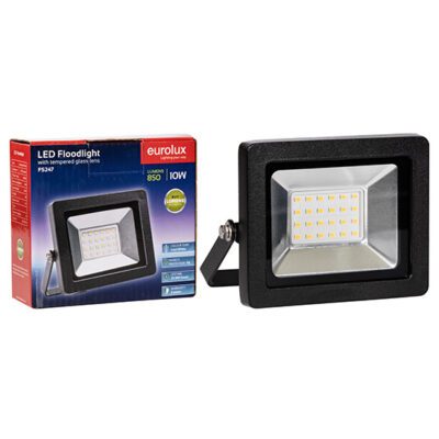 Eurolux LED 10w Floodlight Black - FS247