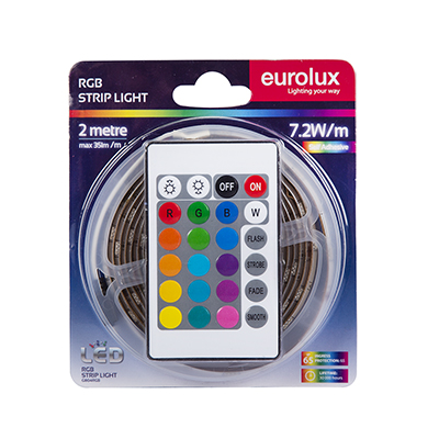 Image of Eurolux LED Strip DIY Kit 2m 7.2W/m RGB IP65 - G804RGB