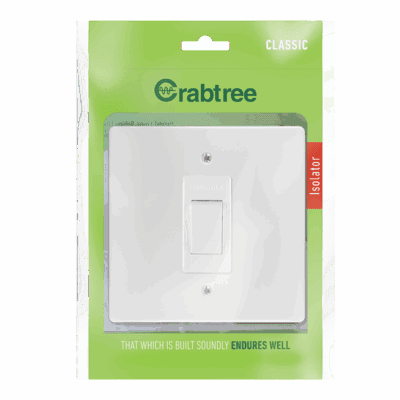 Crabtree Classic Isolator 60A With Cover Plate 100x100mm