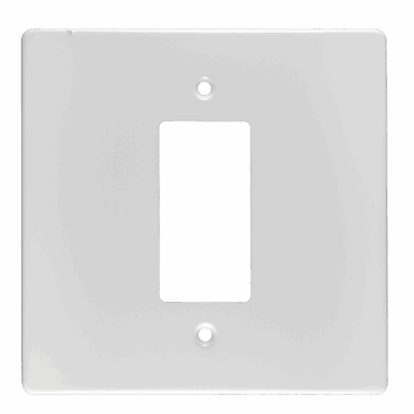 Crabtree Classic Isolator Cover Plate Steel White 100x100mm