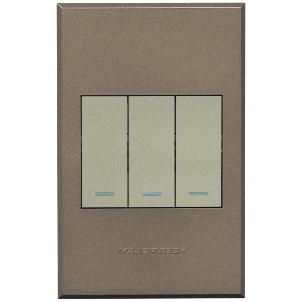 VETi 3 POLA - Three Lever 1x Bell Press & 2x Two - Way Switch - Titanium/Bronze Complete