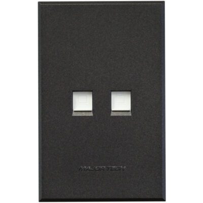 VETi 3 POLA - Dual Data Socket (RJ45 - Cat 6) - Graphite Complete