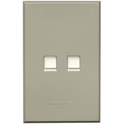 VETi 3 POLA - Dual Data Socket (RJ45 - Cat 6) - Titanium Complete