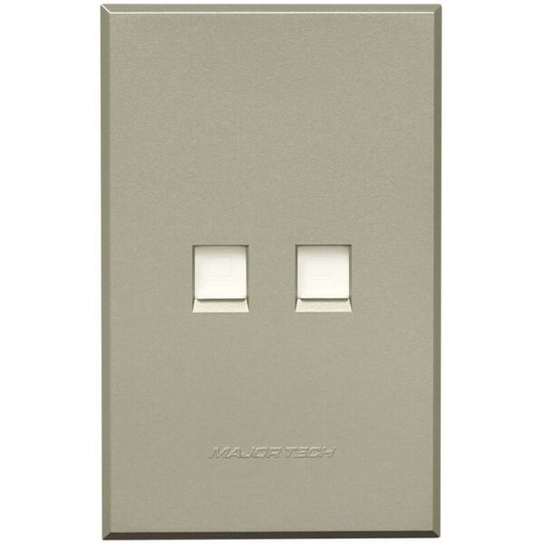 VETi 3 POLA - Dual Data Socket (RJ45 - Cat 6) - Titanium Complete