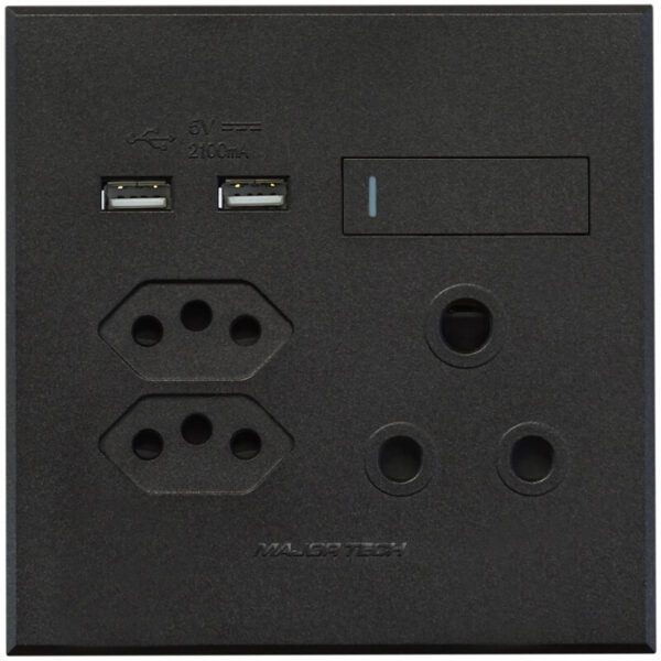 VETi 3 POLA - USB, Double V-Slim, Single RSA Socket - Graphite/Graphite Complete