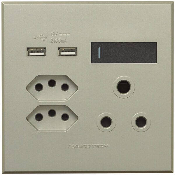 VETi 3 POLA - USB, Double V-Slim, Single RSA Socket - Graphite/Titanium Complete