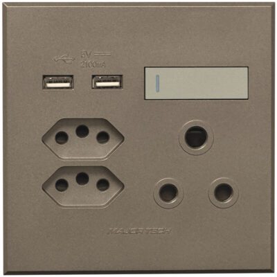 VETi 3 POLA - USB, Double V-Slim, Single RSA Socket - Titanium/Bronze Complete