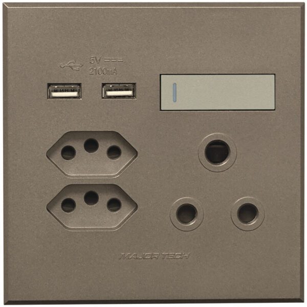 VETi 3 POLA - USB, Double V-Slim, Single RSA Socket - Titanium/Bronze Complete