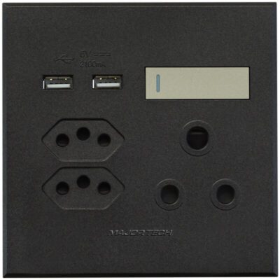 VETi 3 POLA - USB, Double V-Slim, Single RSA Socket - Titanium/Graphite Complete