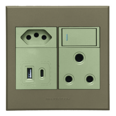 VETi 3 AURA - USB A & C Socket - Titanium/Bronze Complete