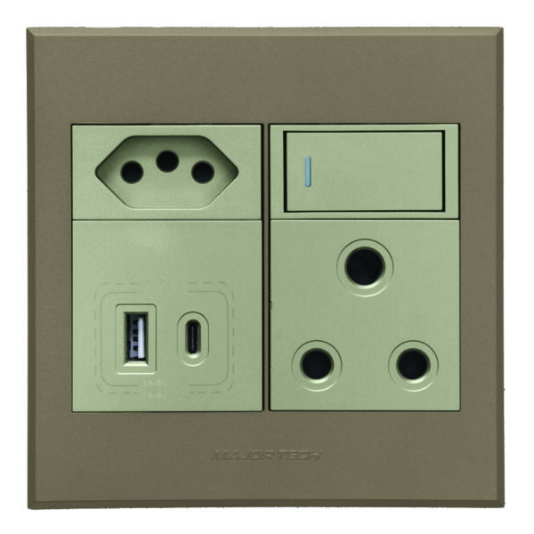 VETi 3 AURA - USB A & C Socket - Titanium/Bronze Complete