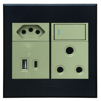 VETi 3 AURA - USB A & C Socket - Titanium/Graphite Complete