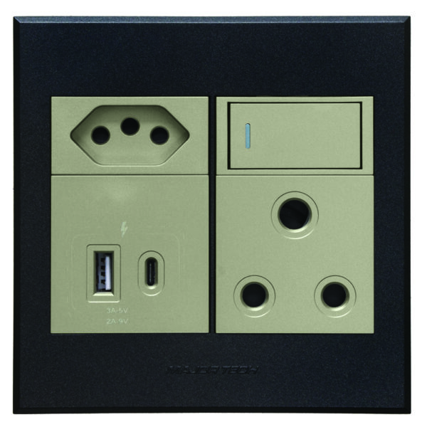 VETi 3 AURA - USB A & C Socket - Titanium/Graphite Complete
