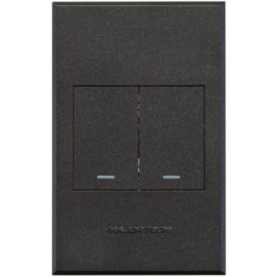 VETi 3 POLA - Two Lever Switch Cover Plate Graphite/Graphite - Monoblock
