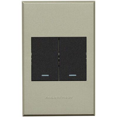 VETi 3 POLA - Two Lever Switch Cover Plate Graphite/Titanium - Monoblock