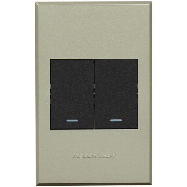 VETi 3 POLA - Two Lever Switch Cover Plate Graphite/Titanium - Monoblock