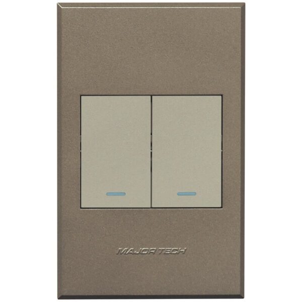 VETi 3 POLA - Two Lever Switch Cover Plate Titanium/Bronze - Monoblock