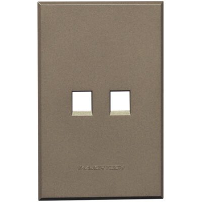VETi 3 POLA - Dual Data Socket Cover Plate Bronze - Monoblock