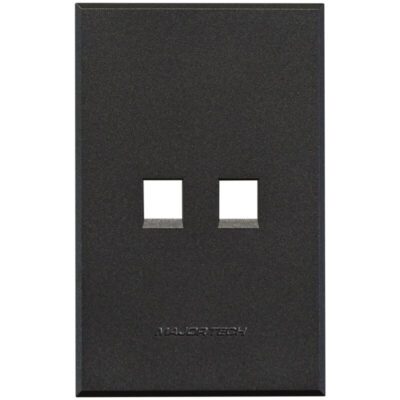 VETi 3 POLA - Dual Data Socket Cover Plate Graphite - Monoblock