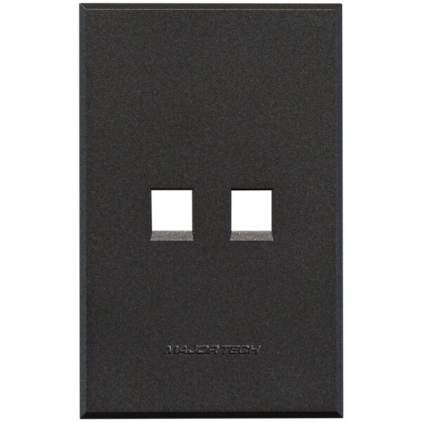 VETi 3 POLA - Dual Data Socket Cover Plate Graphite - Monoblock