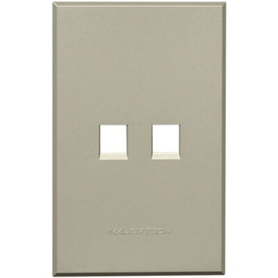 VETi 3 POLA - Dual Data Socket Cover Plate Titanium - Monoblock