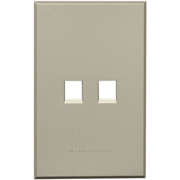 VETi 3 POLA - Dual Data Socket Cover Plate Titanium - Monoblock