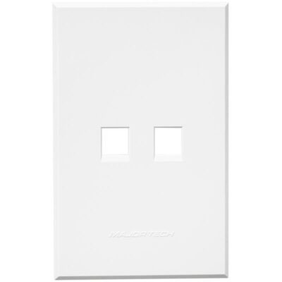 VETi 3 POLA - Dual Data Socket Cover Plate White - Monoblock